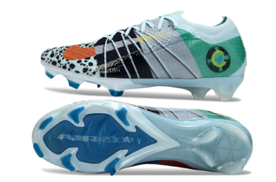 Unisex Nike Air Zoom Mercurial Vapor 16 Elite FG Firm Ground Low-Tops Football Boots - Blue/Aquatic Blue/Fiery Orange