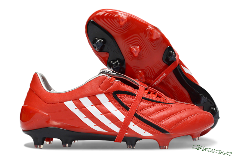 Men's Adidas Predator Accelerator Electricity FG Firm Ground Low-Tops Football Boots - Red/Crisp Crimson/Classic White 2