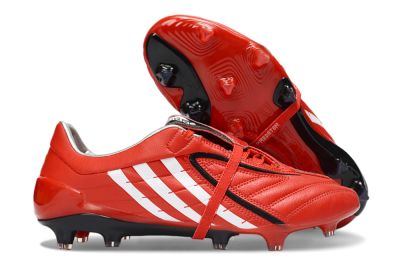 Men's Adidas Predator Accelerator Electricity FG Firm Ground Low-Tops Football Boots - Red/Crisp Crimson/Classic White