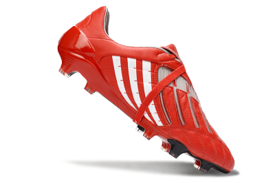 Men's Adidas Predator Accelerator Electricity FG Firm Ground Low-Tops Football Boots - Red/Crisp Crimson/Classic White