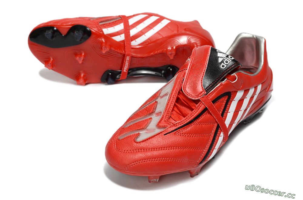 Men's Adidas Predator Accelerator Electricity FG Firm Ground Low-Tops Football Boots - Red/Crisp Crimson/Classic White 3