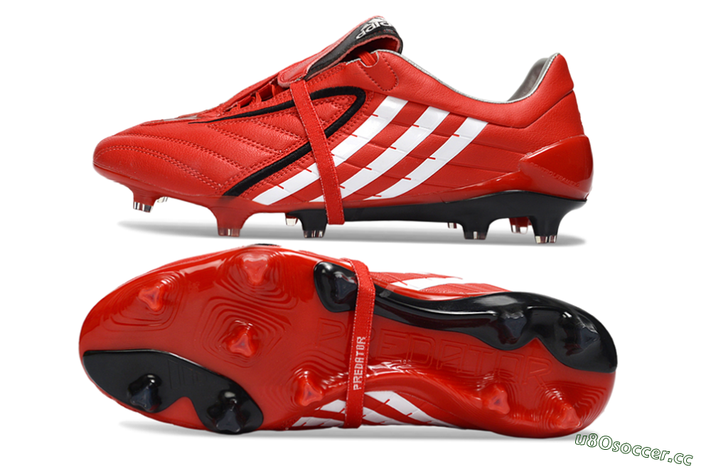 Men's Adidas Predator Accelerator Electricity FG Firm Ground Low-Tops Football Boots - Red/Crisp Crimson/Classic White 1