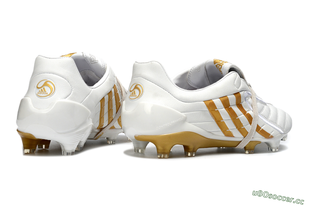 Men's Adidas Predator Accelerator Electricity FG Firm Ground Low-Tops Football Boots - White/Gold/Steel 6