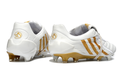 Men's Adidas Predator Accelerator Electricity FG Firm Ground Low-Tops Football Boots - White/Gold/Steel