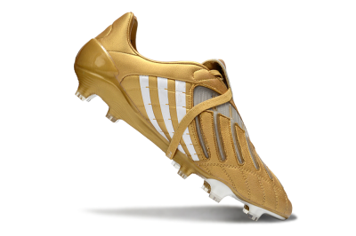 Men's Adidas Predator Accelerator Electricity FG Firm Ground Low-Tops Football Boots - Gold/Metallic Gold/Classic White