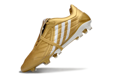 Men's Adidas Predator Accelerator Electricity FG Firm Ground Low-Tops Football Boots - Gold/Metallic Gold/Classic White