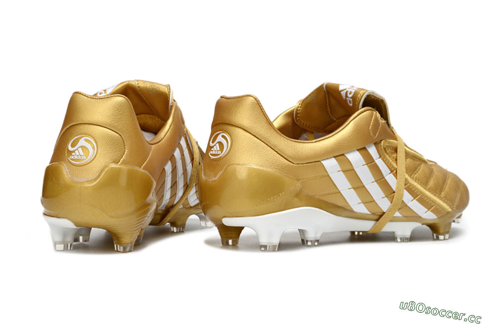 Men's Adidas Predator Accelerator Electricity FG Firm Ground Low-Tops Football Boots - Gold/Metallic Gold/Classic White 6