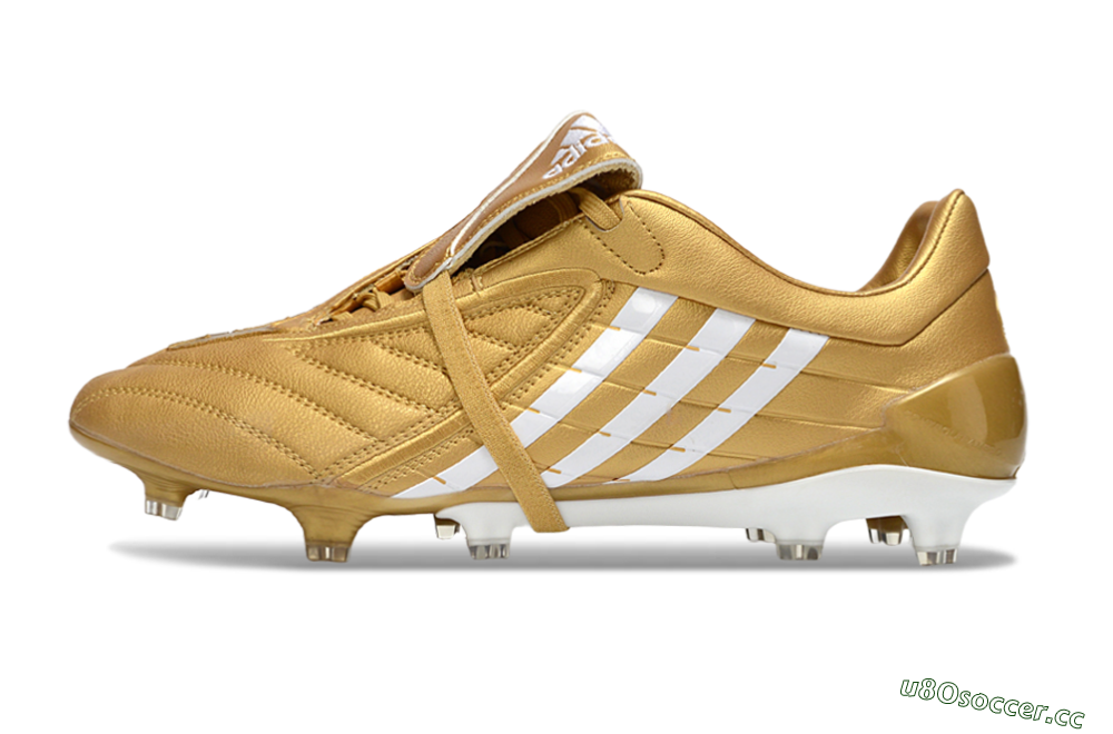 Men's Adidas Predator Accelerator Electricity FG Firm Ground Low-Tops Football Boots - Gold/Metallic Gold/Classic White 0