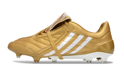 Men's Adidas Predator Accelerator Electricity FG Firm Ground Low-Tops Football Boots - Gold/Metallic Gold/Classic White