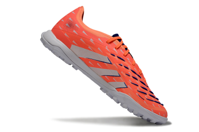 Men's Adidas Predator 25 Elite TF Artificial Turf Low-Tops Football Shoes - Pink/Electric Orange/Deep Blue