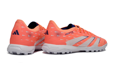 Men's Adidas Predator 25 Elite TF Artificial Turf Low-Tops Football Shoes - Pink/Electric Orange/Deep Blue