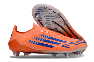 Men's Adidas F50 Elite SG Soft Ground Low-Tops Football Boots - Orange/Electric Orange/Deep Navy
