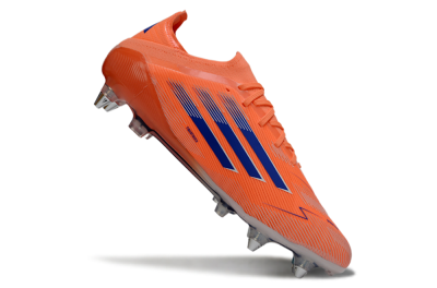 Men's Adidas F50 Elite SG Soft Ground Low-Tops Football Boots - Orange/Electric Orange/Deep Navy