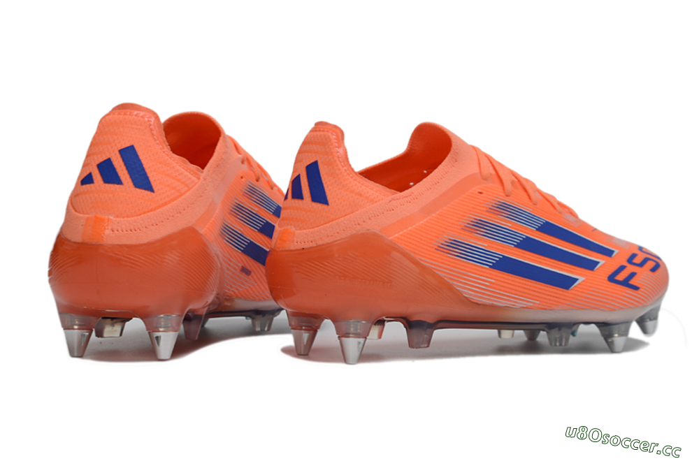Men's Adidas F50 Elite SG Soft Ground Low-Tops Football Boots - Orange/Electric Orange/Deep Navy 6