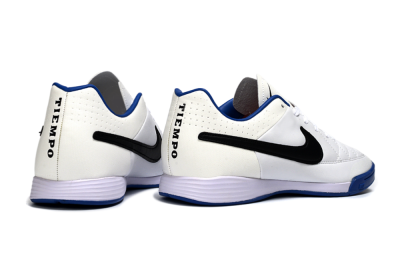 Men's Nike Tiempo Ligera 4 IC Indoor & Futsal Low-Tops Football Shoes - White/Royal Blue/Black