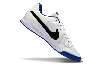 Men's Nike Tiempo Ligera 4 IC Indoor & Futsal Low-Tops Football Shoes - White/Royal Blue/Black