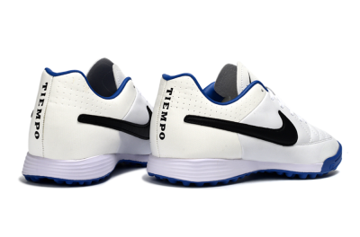 Men's Nike Tiempo Ligera 4 TF Artificial Turf Low-Tops Football Shoes - White/Royal Blue/Black