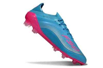 Unisex Messi x Adidas F50 Elite FG Firm Ground Low-Tops Football Boots - Blue/Bright Pink/Neon Blue