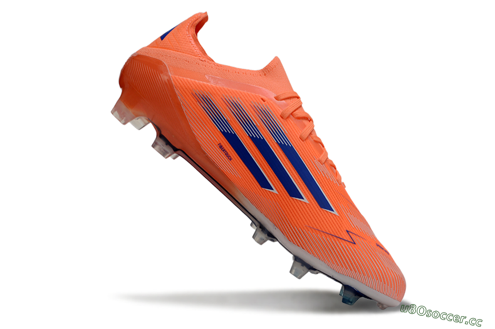 Unisex Adidas F50 Elite FG Firm Ground Low-Tops Football Boots - Orange/Electric Orange/Navy Blue 4