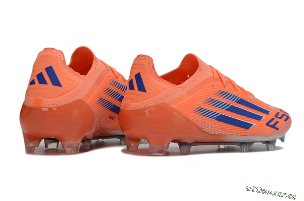 Unisex Adidas F50 Elite FG Firm Ground Low-Tops Football Boots - Orange/Electric Orange/Navy Blue 6
