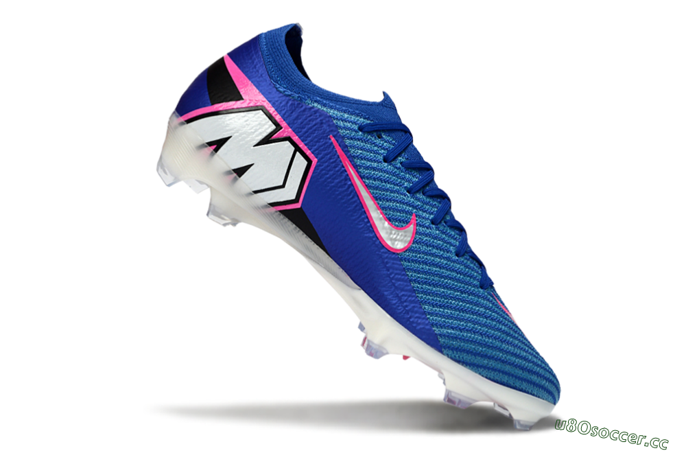 Unisex Nike Air Zoom Mercurial Vapor 16 Elite FG Firm Ground Low-Tops Football Boots - Blue/Electric Blue/Radiant Pink 4