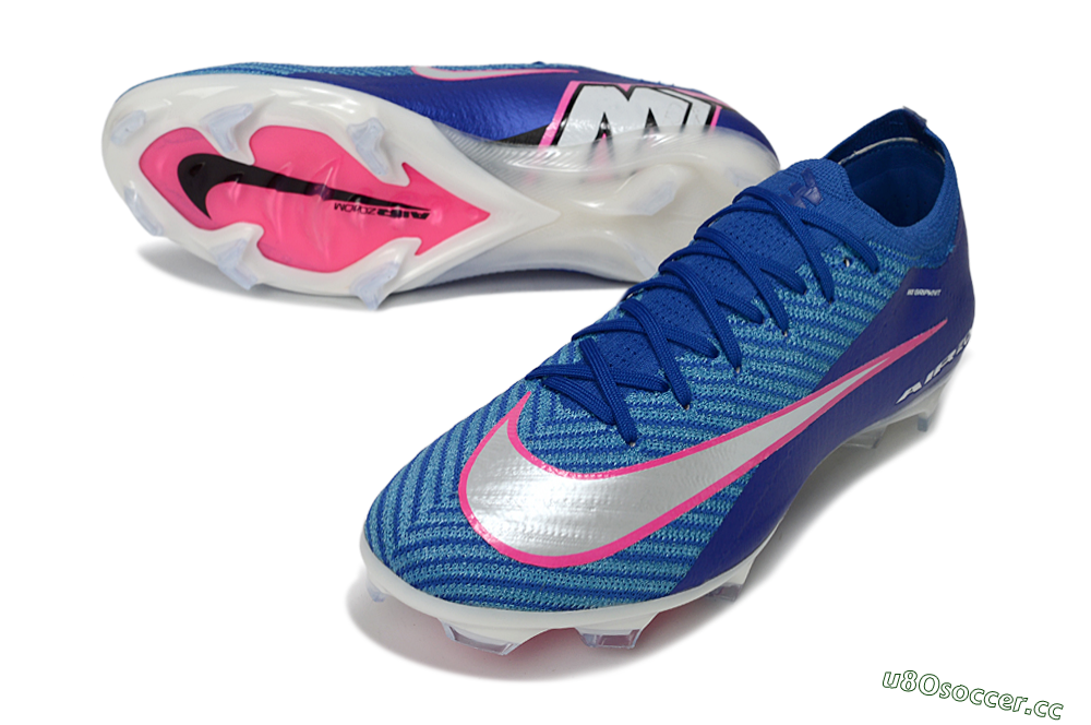 Unisex Nike Air Zoom Mercurial Vapor 16 Elite FG Firm Ground Low-Tops Football Boots - Blue/Electric Blue/Radiant Pink 3