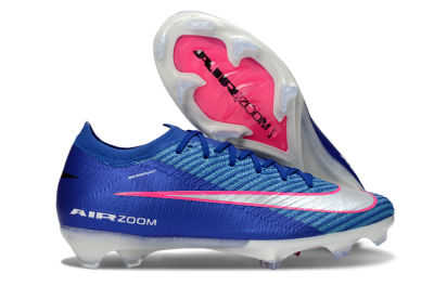 Unisex Nike Air Zoom Mercurial Vapor 16 Elite FG Firm Ground Low-Tops Football Boots - Blue/Electric Blue/Radiant Pink