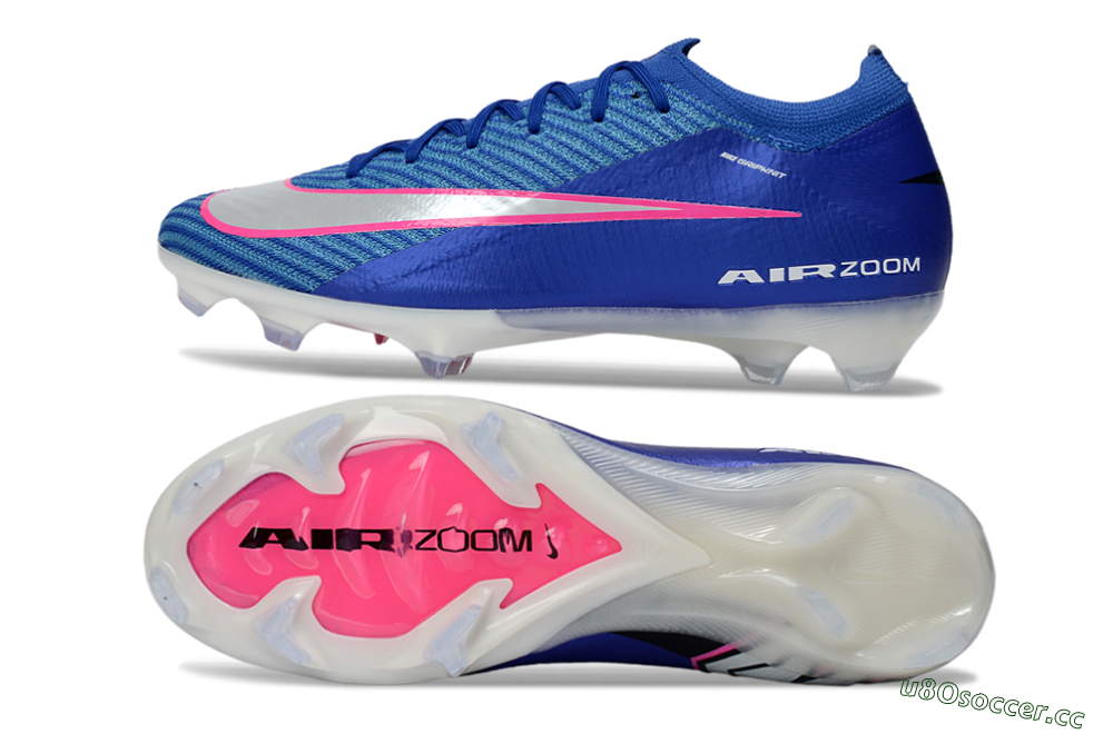 Unisex Nike Air Zoom Mercurial Vapor 16 Elite FG Firm Ground Low-Tops Football Boots - Blue/Electric Blue/Radiant Pink 1