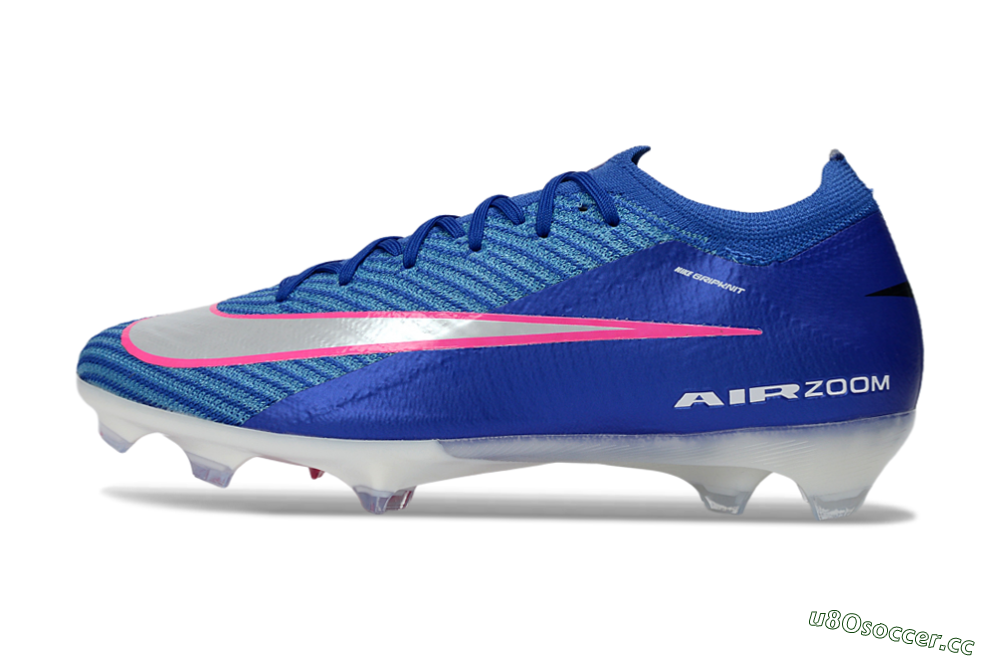 Unisex Nike Air Zoom Mercurial Vapor 16 Elite FG Firm Ground Low-Tops Football Boots - Blue/Electric Blue/Radiant Pink 0