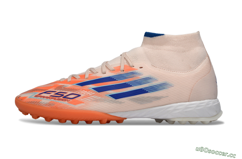 Men's Adidas F50 Elite Mid TF Artificial Turf High-Tops Football Boots - Red/Blue/White 0