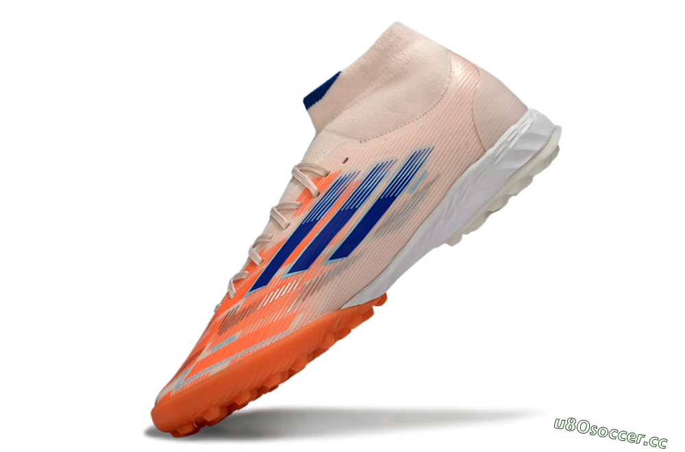 Men's Adidas F50 Elite Mid TF Artificial Turf High-Tops Football Boots - Red/Blue/White 5