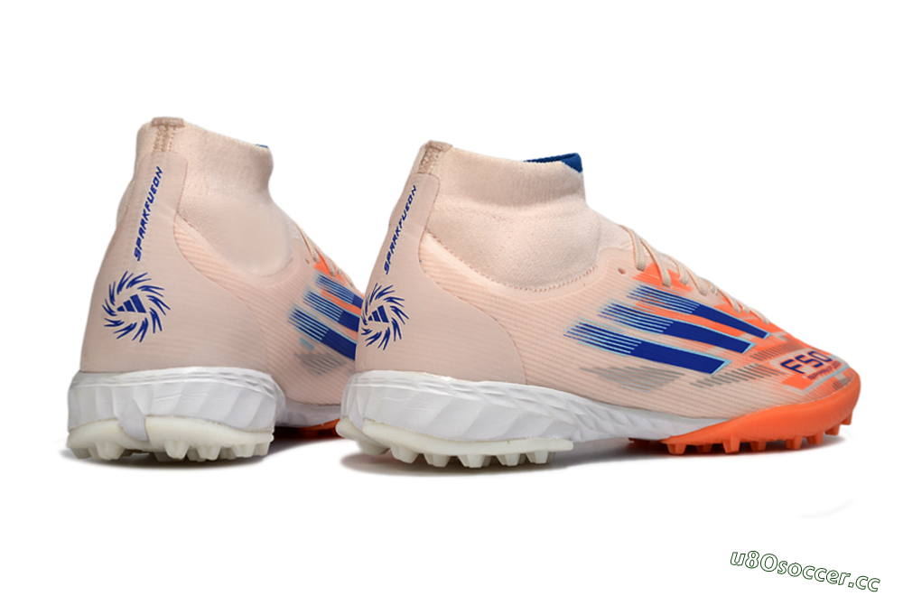 Men's Adidas F50 Elite Mid TF Artificial Turf High-Tops Football Boots - Red/Blue/White 6