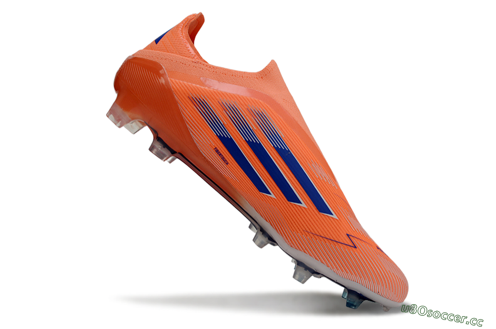 Unisex Adidas F50+ Elite Laceless FG Firm Ground Low-Tops Football Boots - Red/Blue/Silver 4