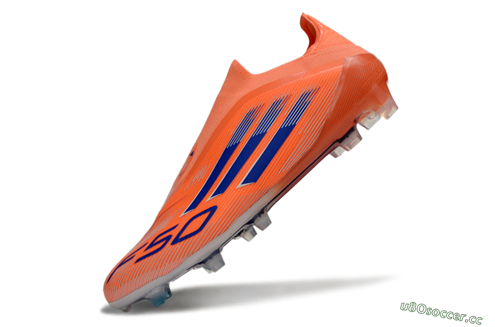 Unisex Adidas F50+ Elite Laceless FG Firm Ground Low-Tops Football Boots - Red/Blue/Silver 5