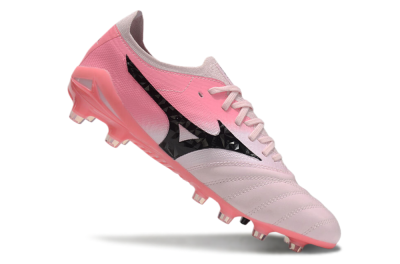 Men's Mizuno Morelia Neo 4 FG Firm Ground Low-Tops Football Boots - White/Vibrant Pink/Black