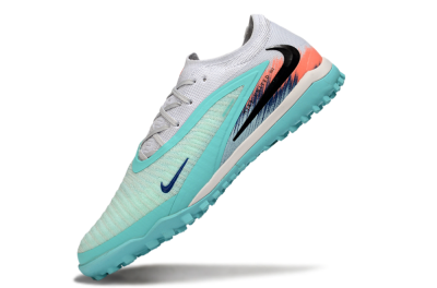 Unisex Nike Phantom 6 Low Elite TF Artificial Turf Low-Tops Football Shoes - Aqua/Sunset Orange/Deep Blue
