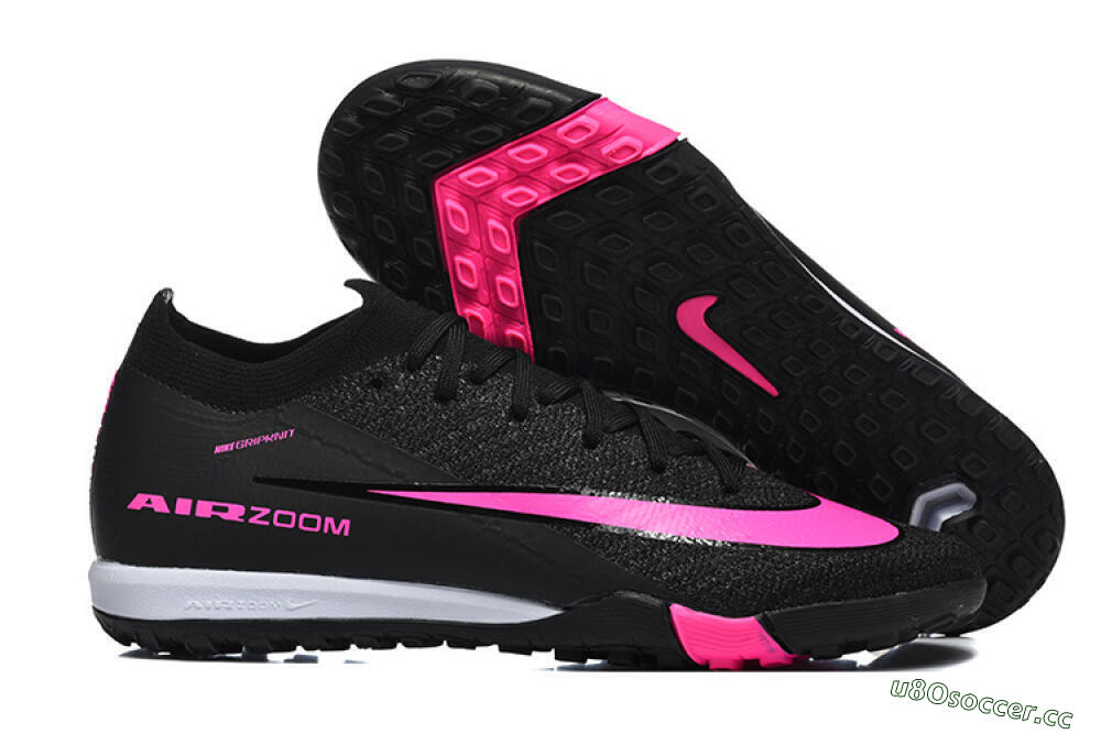 Unisex Nike Air Zoom Mercurial Vapor 16 Elite TF Artificial Turf Low-Tops Football Shoes - Black/Neon Pink/Jet Black 2