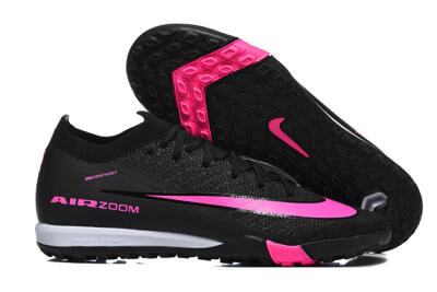 Unisex Nike Air Zoom Mercurial Vapor 16 Elite TF Artificial Turf Low-Tops Football Shoes - Black/Neon Pink/Jet Black