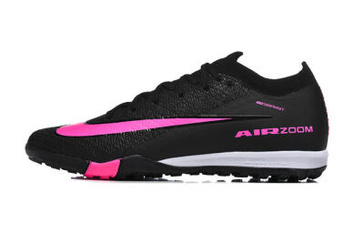 Unisex Nike Air Zoom Mercurial Vapor 16 Elite TF Artificial Turf Low-Tops Football Shoes - Black/Neon Pink/Jet Black