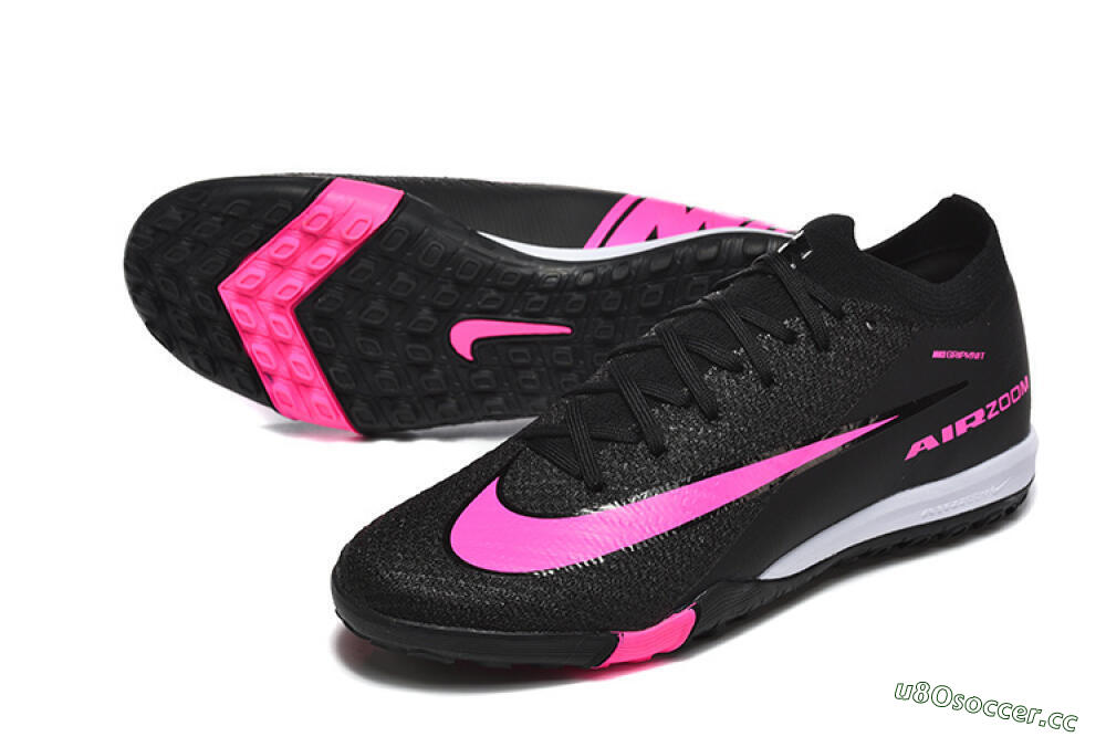 Unisex Nike Air Zoom Mercurial Vapor 16 Elite TF Artificial Turf Low-Tops Football Shoes - Black/Neon Pink/Jet Black 3