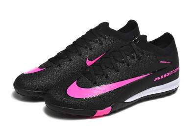 Unisex Nike Air Zoom Mercurial Vapor 16 Elite TF Artificial Turf Low-Tops Football Shoes - Black/Neon Pink/Jet Black