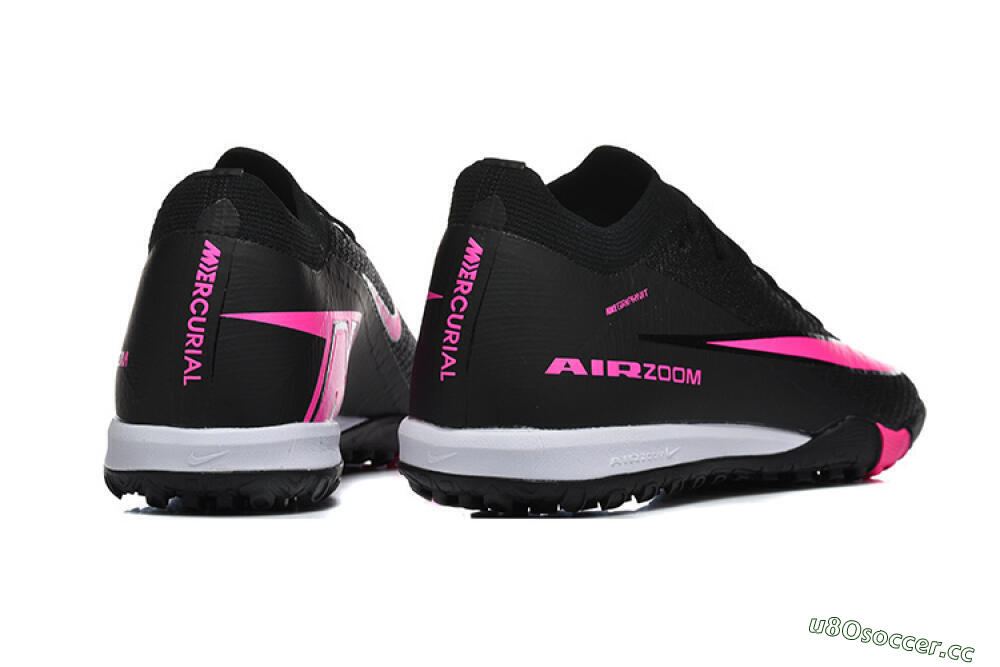 Unisex Nike Air Zoom Mercurial Vapor 16 Elite TF Artificial Turf Low-Tops Football Shoes - Black/Neon Pink/Jet Black 9