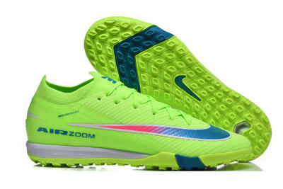 Men's Nike Air Zoom Mercurial Vapor 16 Elite TF Artificial Turf Low-Tops Football Shoes - Green/Electric Green/Navy Blue