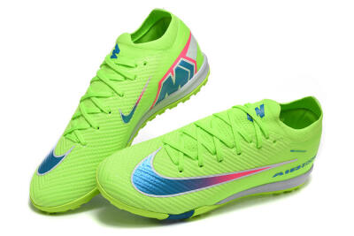 Men's Nike Air Zoom Mercurial Vapor 16 Elite TF Artificial Turf Low-Tops Football Shoes - Green/Electric Green/Navy Blue