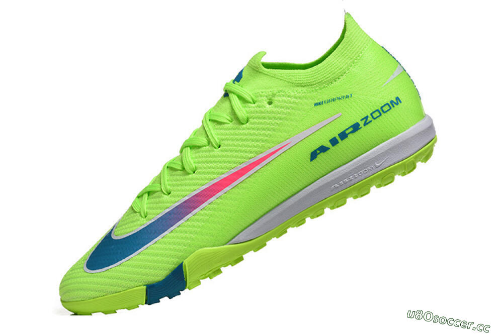 Men's Nike Air Zoom Mercurial Vapor 16 Elite TF Artificial Turf Low-Tops Football Shoes - Green/Electric Green/Navy Blue 8
