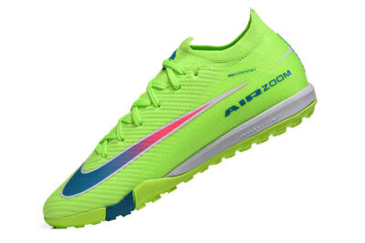 Men's Nike Air Zoom Mercurial Vapor 16 Elite TF Artificial Turf Low-Tops Football Shoes - Green/Electric Green/Navy Blue