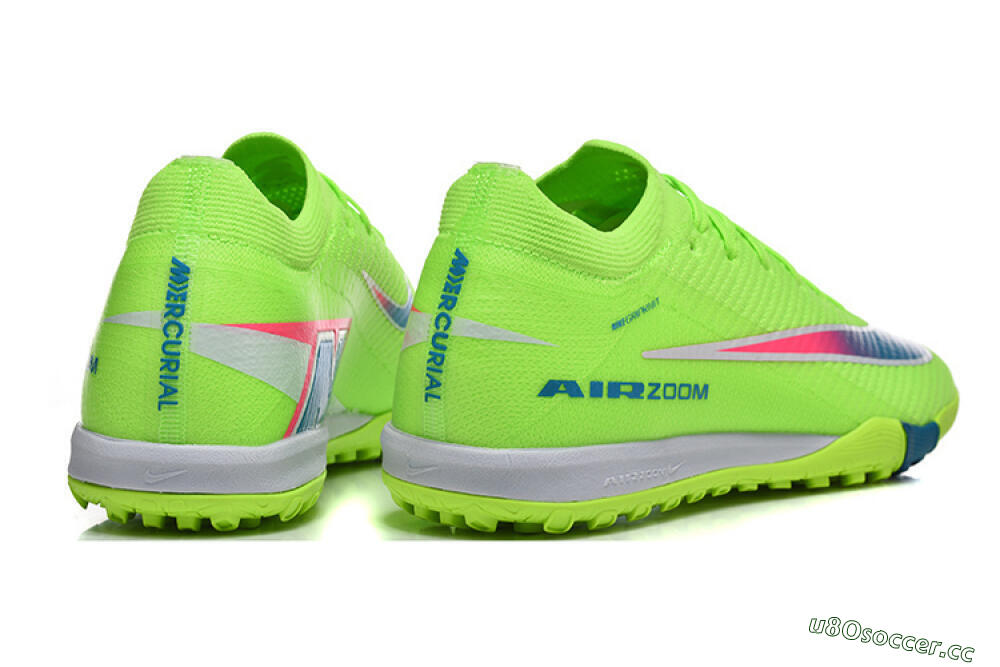 Men's Nike Air Zoom Mercurial Vapor 16 Elite TF Artificial Turf Low-Tops Football Shoes - Green/Electric Green/Navy Blue 9