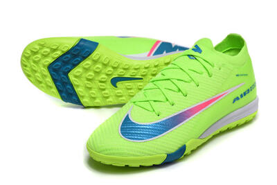 Men's Nike Air Zoom Mercurial Vapor 16 Elite TF Artificial Turf Low-Tops Football Shoes - Green/Electric Green/Navy Blue