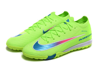 Men's Nike Air Zoom Mercurial Vapor 16 Elite TF Artificial Turf Low-Tops Football Shoes - Green/Electric Green/Navy Blue