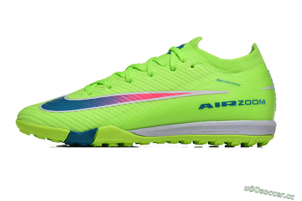 Men's Nike Air Zoom Mercurial Vapor 16 Elite TF Artificial Turf Low-Tops Football Shoes - Green/Electric Green/Navy Blue 0